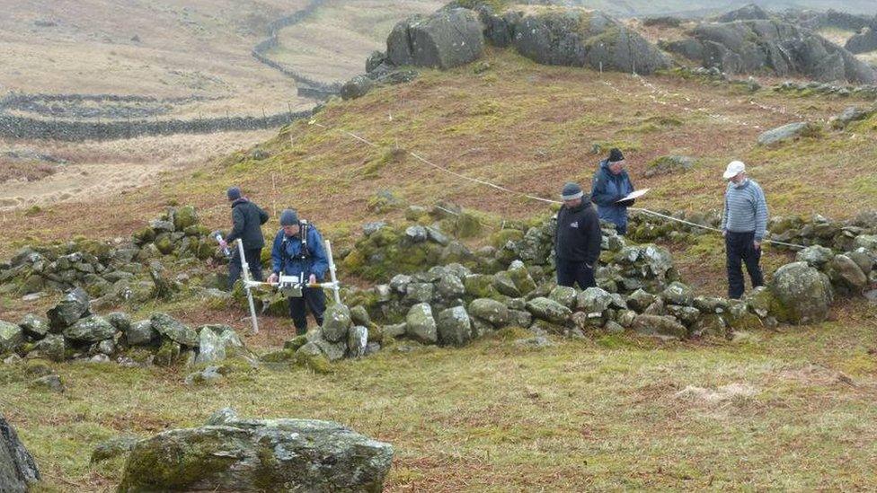 Archaeological dig at Seathwaite in the Duddon Valley, Cumbria