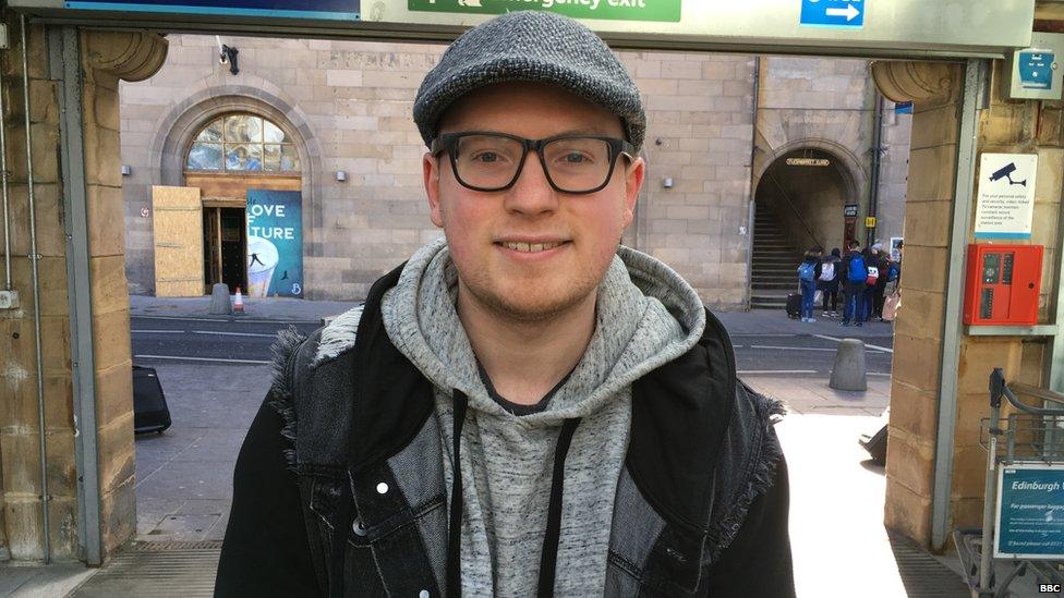 Lewis Wake, 26, from Edinburgh: "I'm a big fan of the whole Marvel Cinematic Universe"