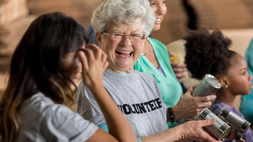 Volunteer at food bank