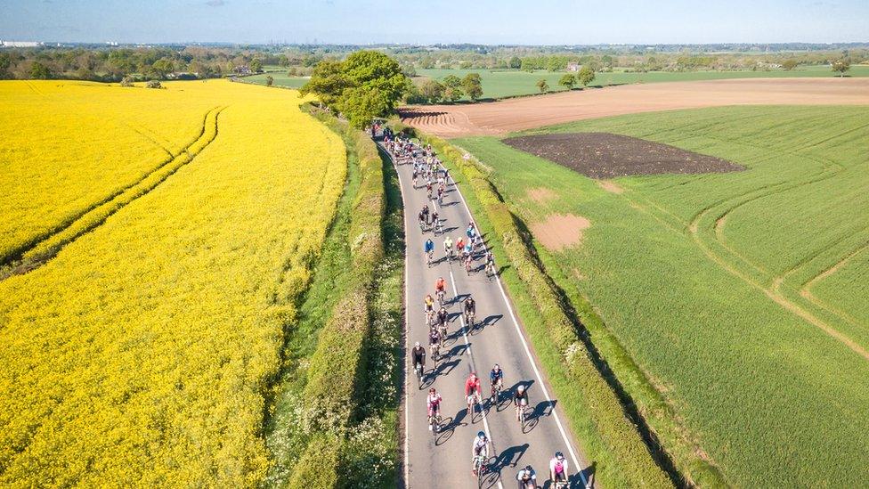 Cyclists during the Vélo Birmingham and Midlands