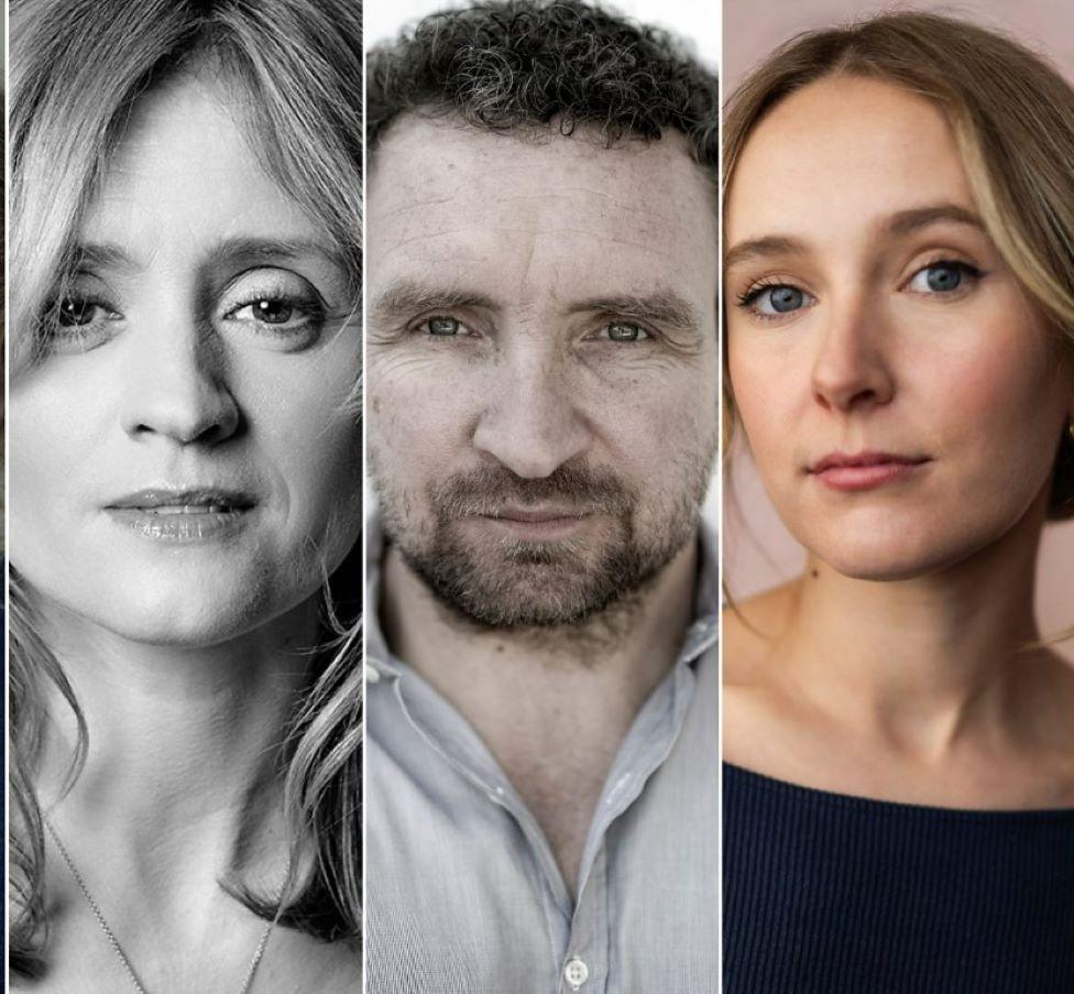 Press images of Anne-Marie Duff (L), Eddie Marsan (M) and Rose Ayling Ellis (R)