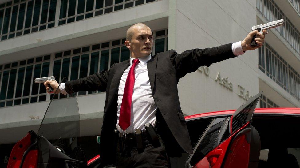 "Hitman: Agent 47" actor Rupert Friend appears in a scene filmed in Singapore