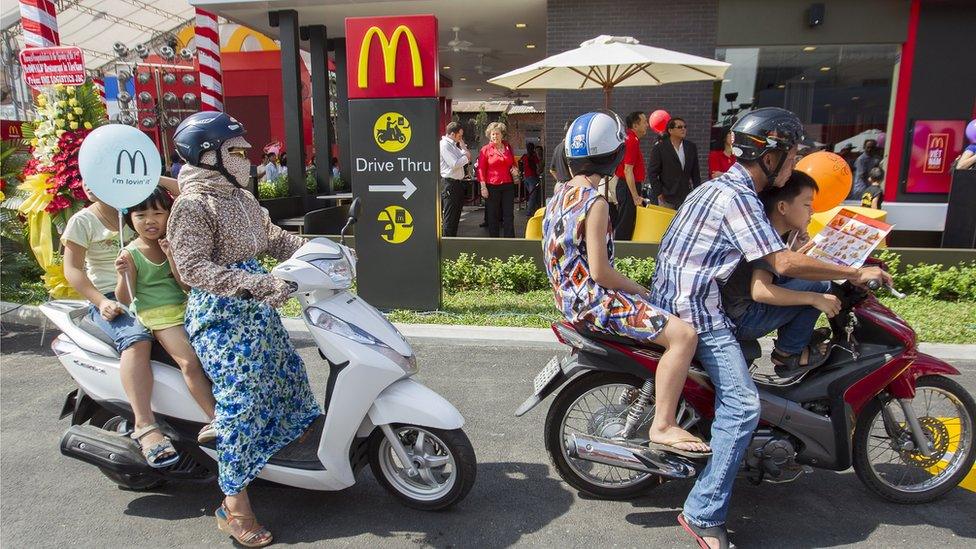 McDonald's restaurant being opened in Ho Chi Minh City, on 8 February 2014