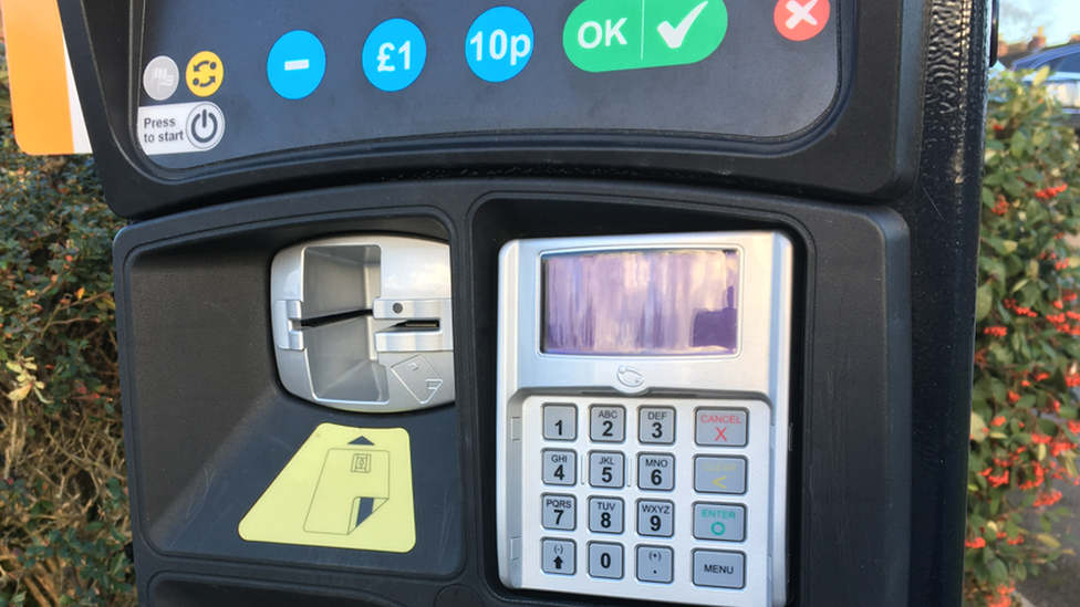 Car park payment machine