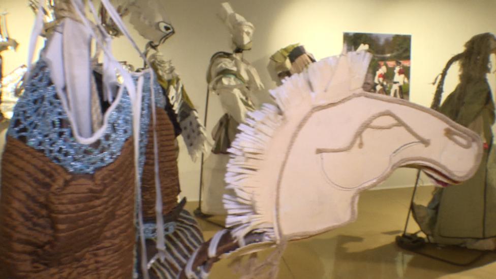 Unique costumes by Alex Rigg go on display in Dumfries - BBC News