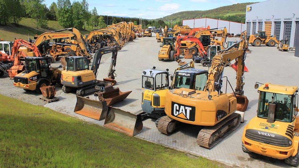 File image of Caterpillar diggers