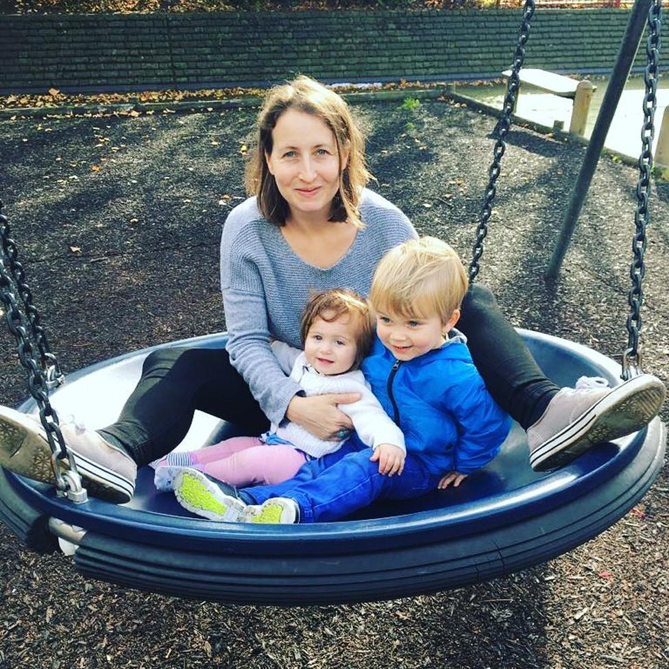 Ellie Finch Hulme with her children