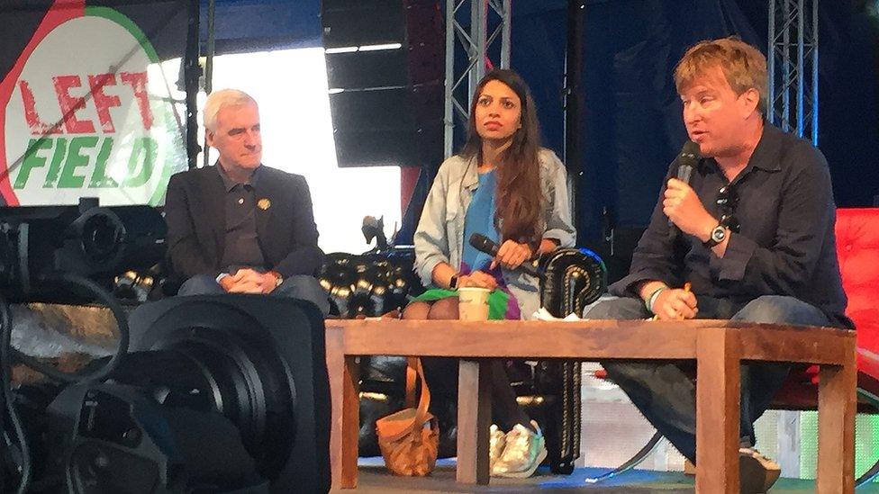 John McDonnell, Faiza Shaheen and John Harris