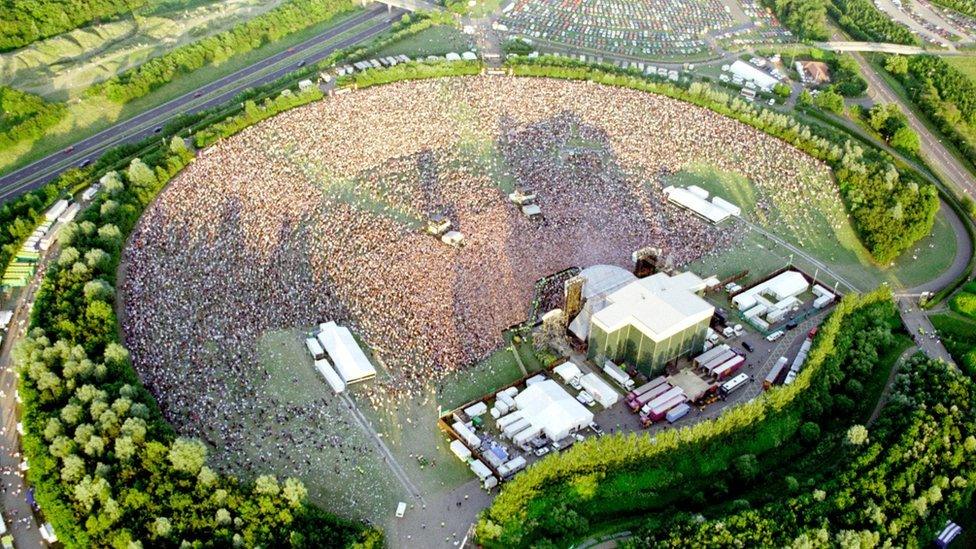 National Bowl, Milton Keynes, from the air