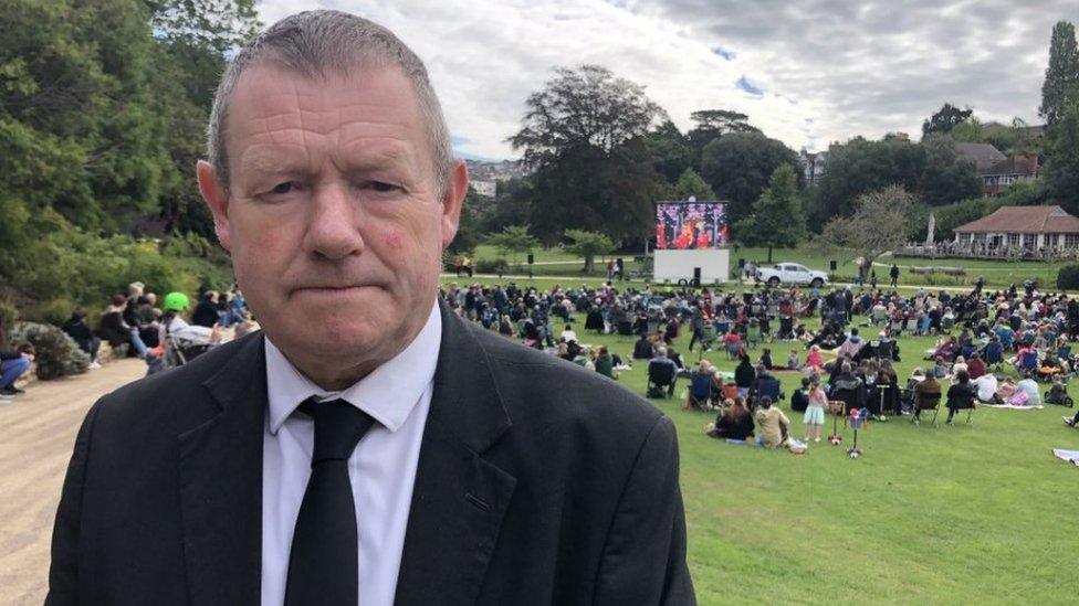 Kevin Boorman, Hastings Borough Council, at the Alexandra Park screening