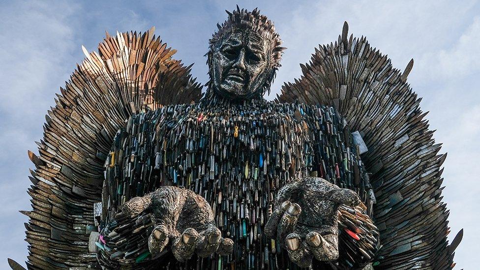 Knife angel sculpture