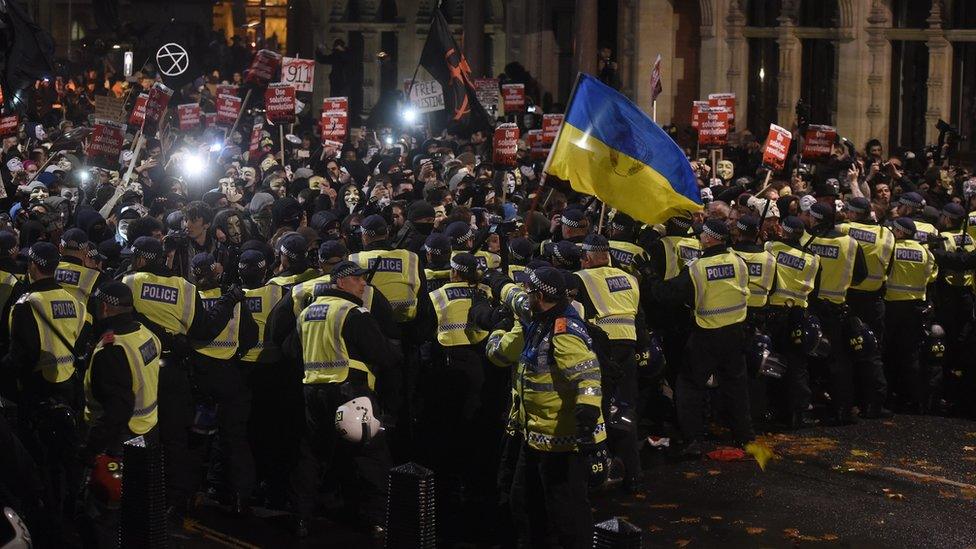 Police clash with protesters