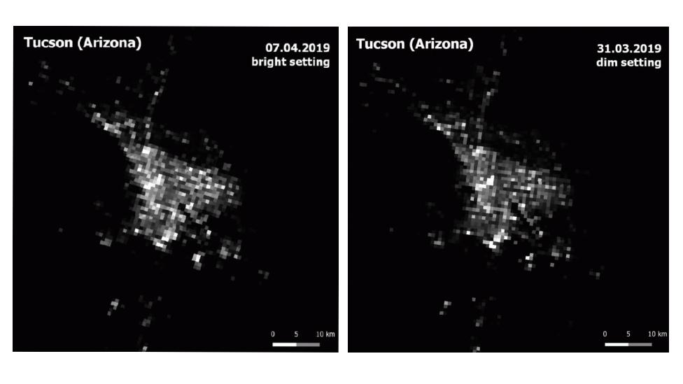 Tucson artificial light from Space