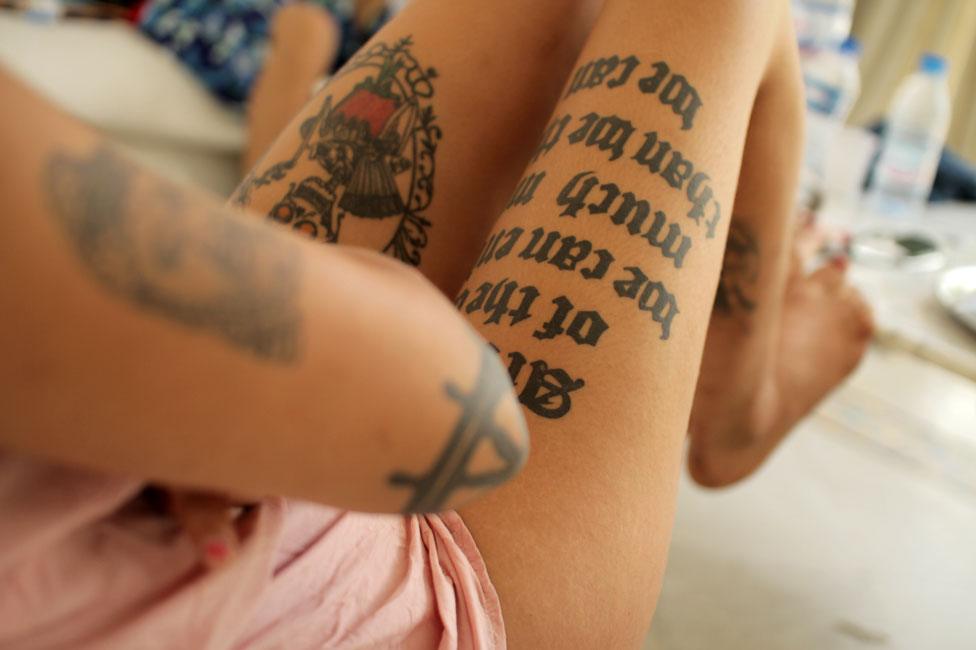 Amina Sboui's tattoos