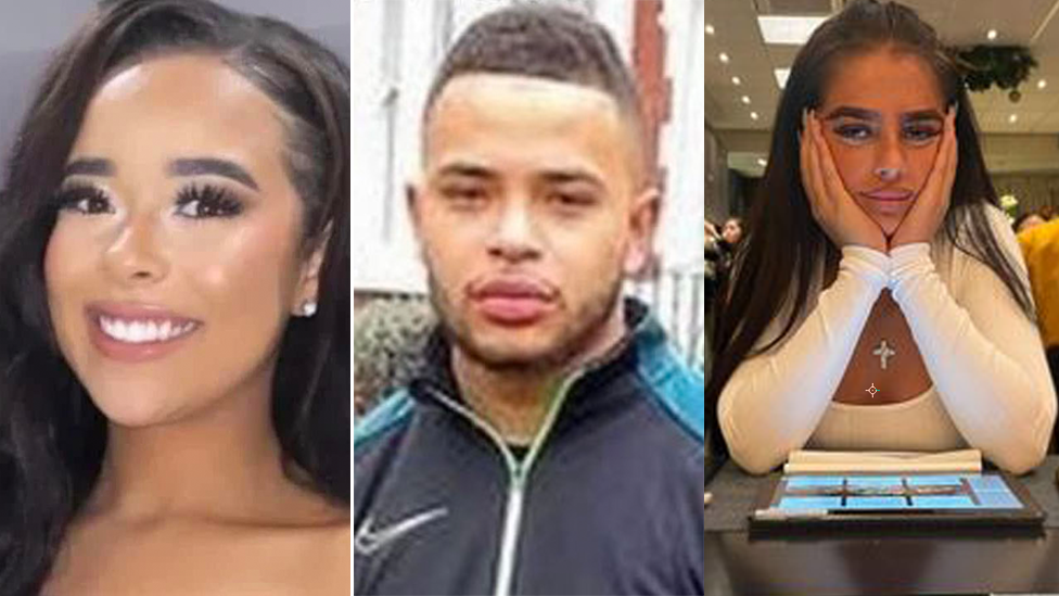 Eve Smith, 21, Rafel Jeanne, 24, and Darcy Ross, 21, died in the collision