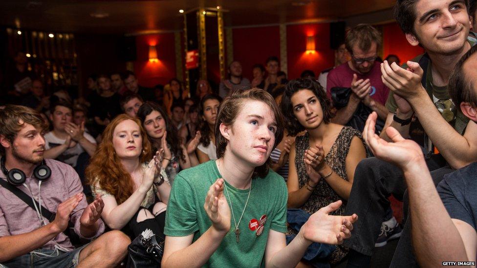 Young Jeremy Corbyn supporters