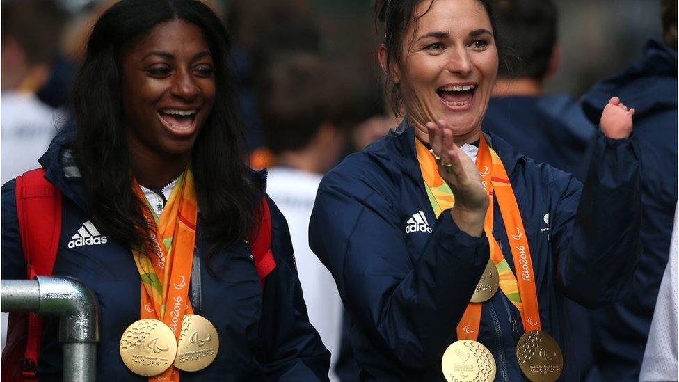 Kadeena Kox and Sarah Storey