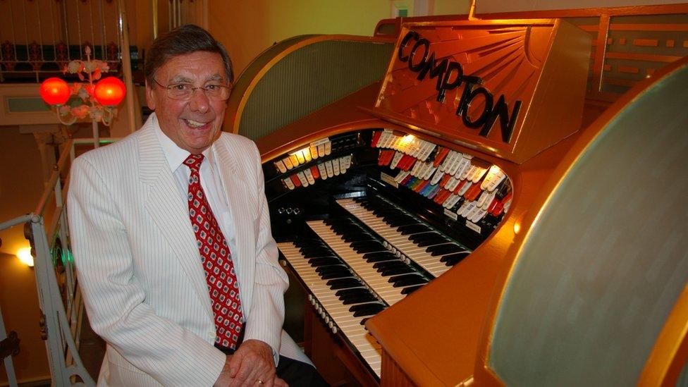 John Mann with Compton organ