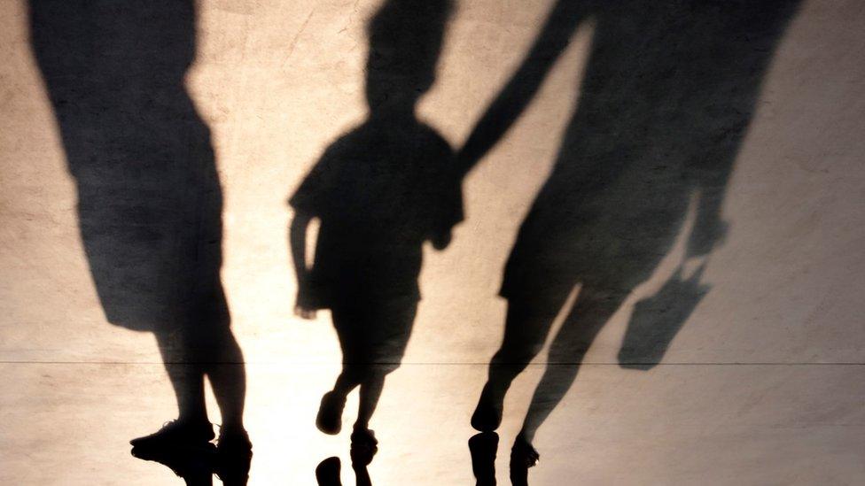 Silhouette of family