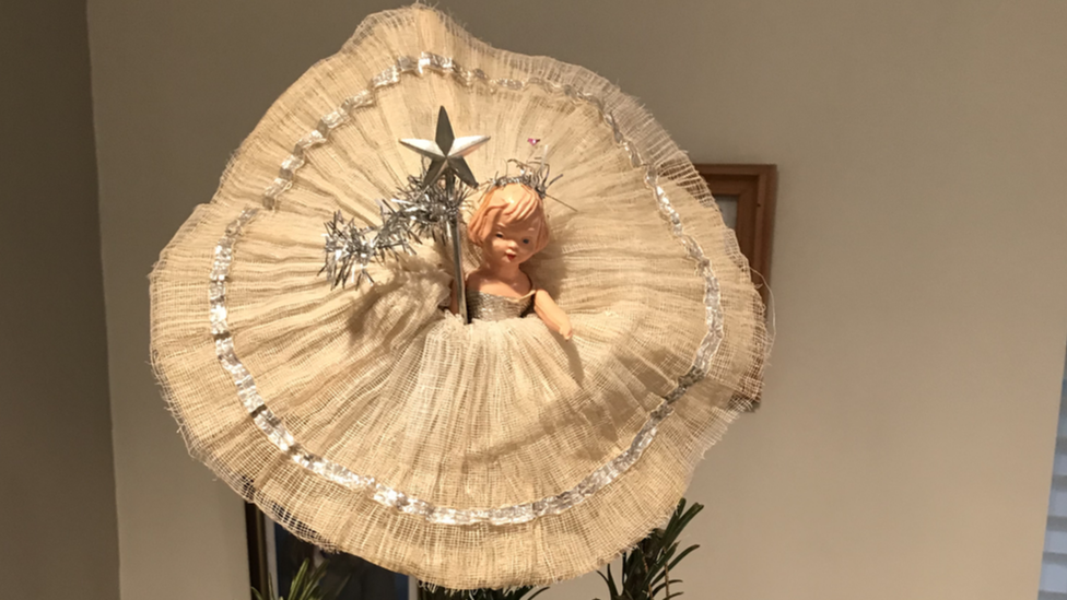 A 95-year-old fairy on a Christmas tree