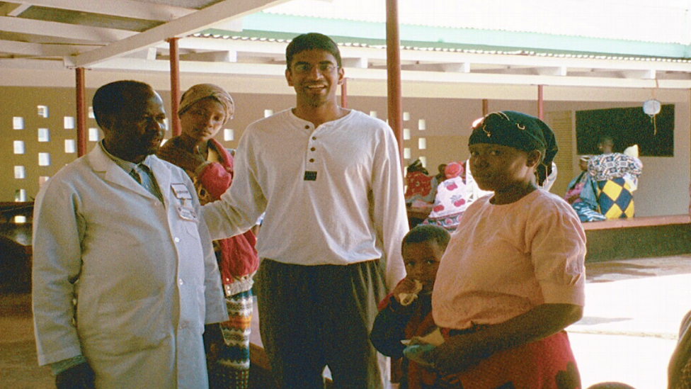 Vas Narasimhan in Tanzania with medical staff and patients