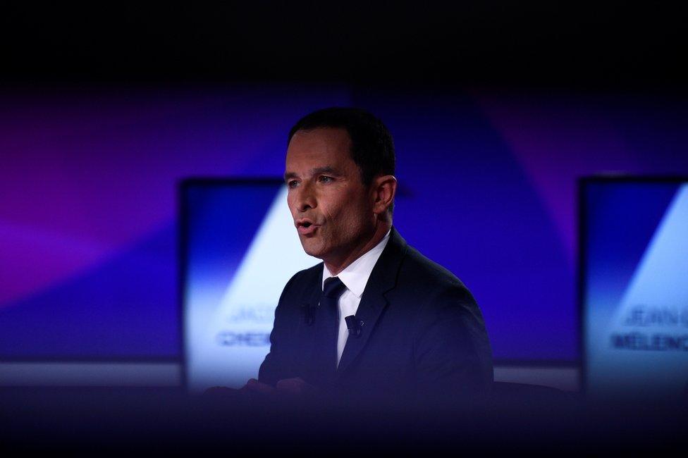 Benoit Hamon on French TV, 20 April