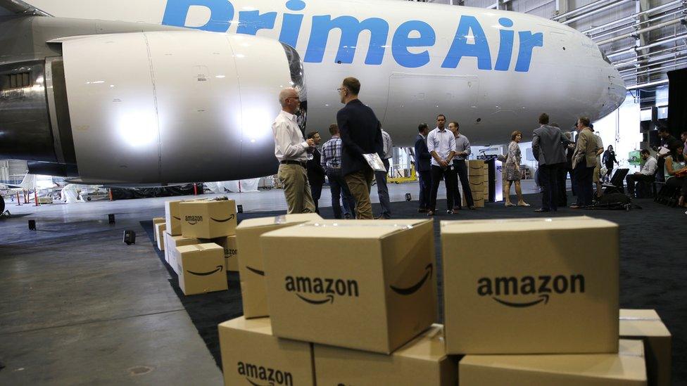 Amazon parcels and plane