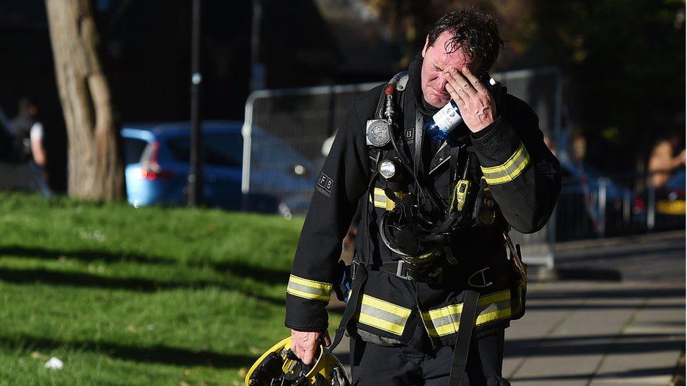 Firefighter at Grenfell Tower