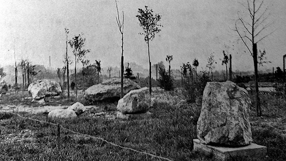 Boulders in Cotteridge Park, 1912