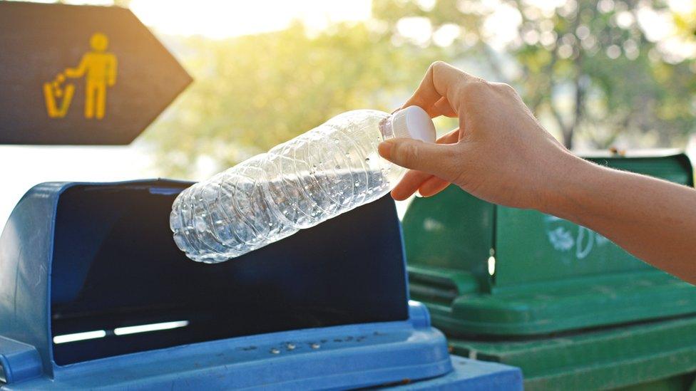 Recycling a bottle