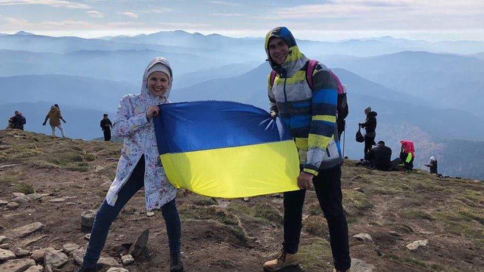 Roman Tymchyshyn, 31, who is from Lviv, western Ukraine, travelled back to his birth country with his wife Ulyana Vovk from their County Armagh home after Russia's invasion.