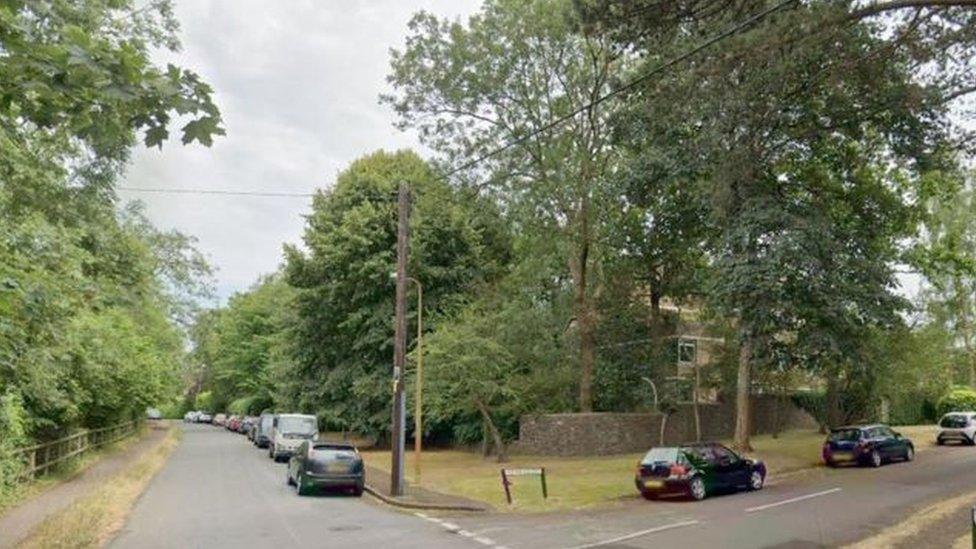 Cars parked on the streets in Leigh woods