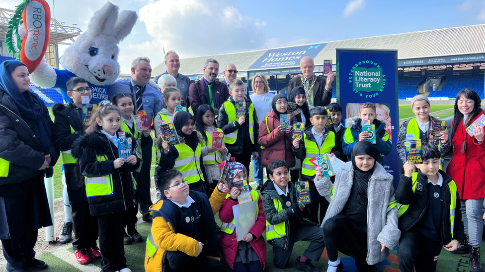 Gladstone Primary Academy children at the Weston Homes Stadium