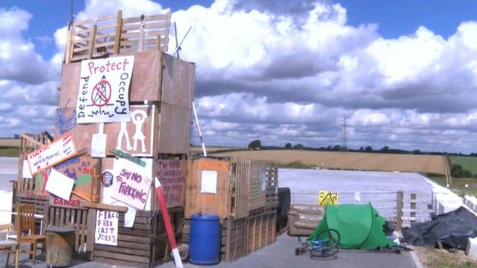 The tower erected at the site entrance