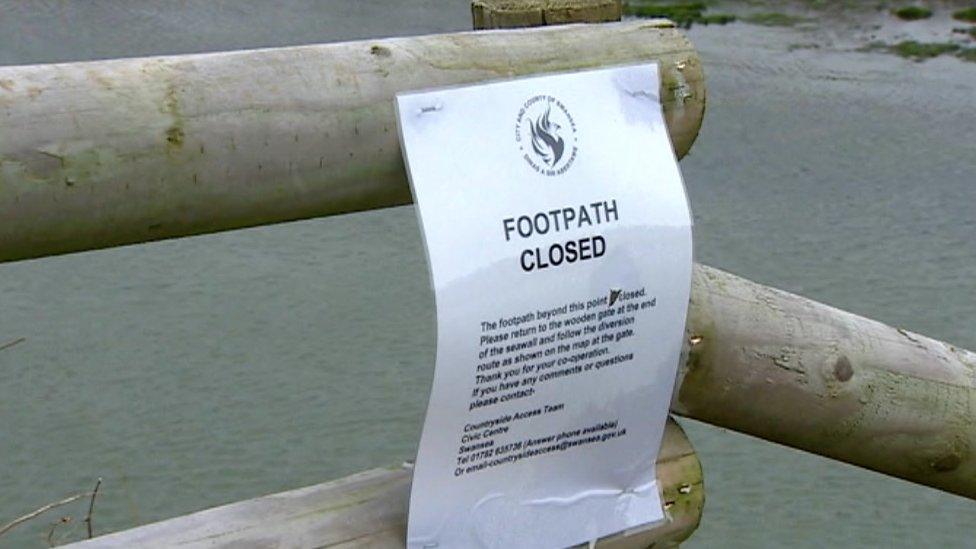 Footpath closed