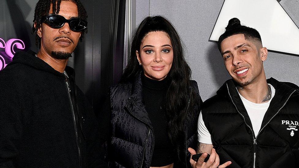 Fazer, Tulisa and Dappy from N Dubz