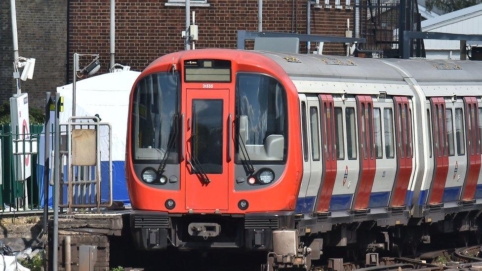 Train at Parsons Green