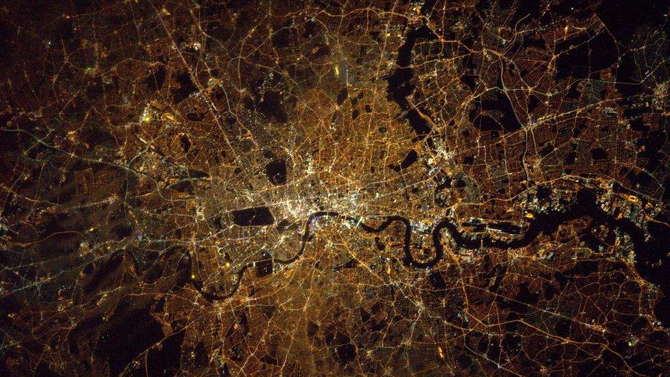 London as seen from the International Space Station