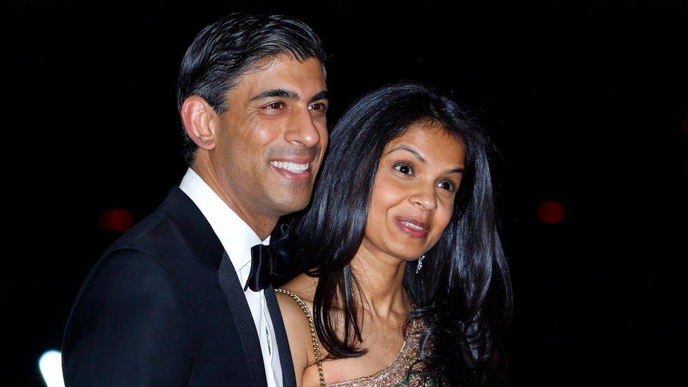 Rishi Sunak and his wife Akshata Murty