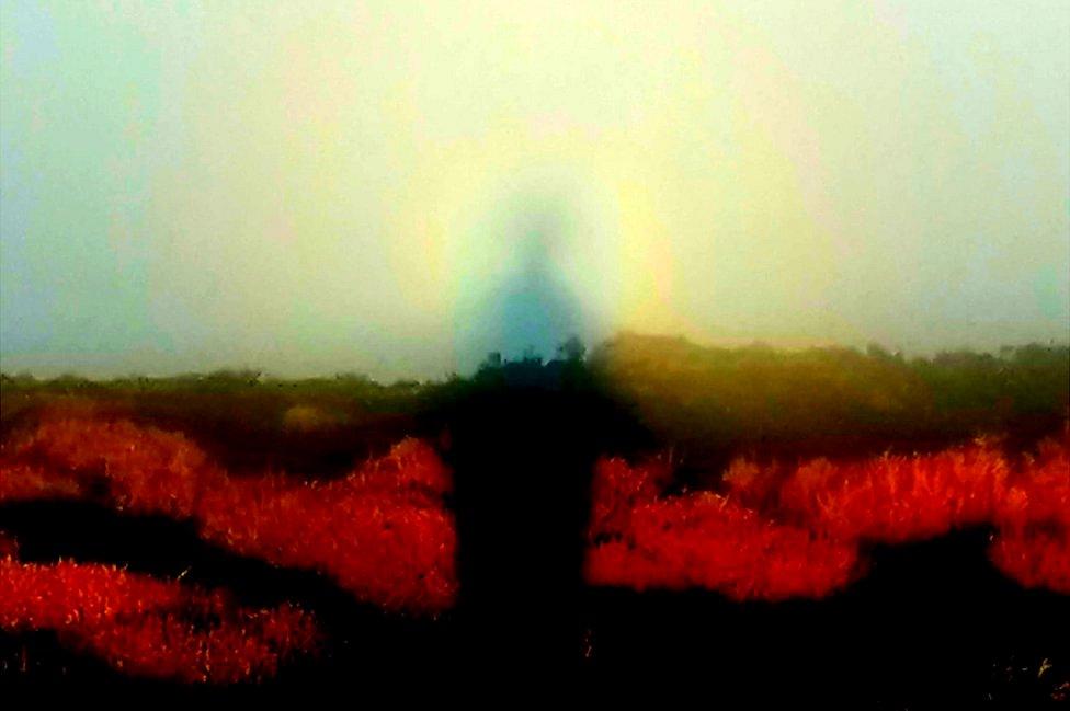 Brocken spectre seen in the Peak District