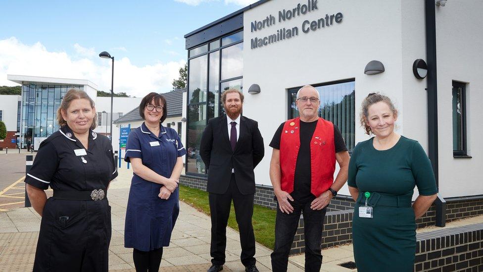 Staff and volunteers outside North Norfolk Macmillan Centre