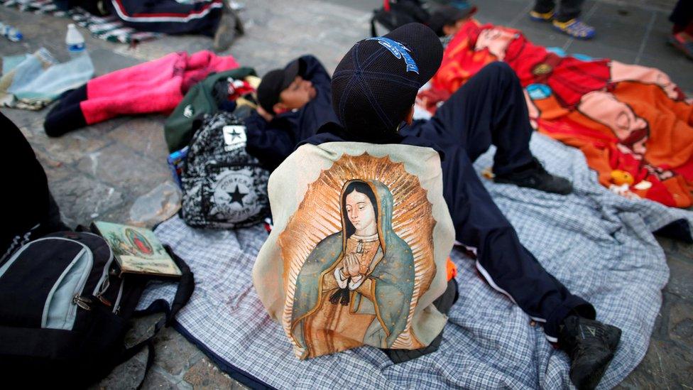 Pilgrims arrive in Mexico City to honour the Virgin of Guadalupe