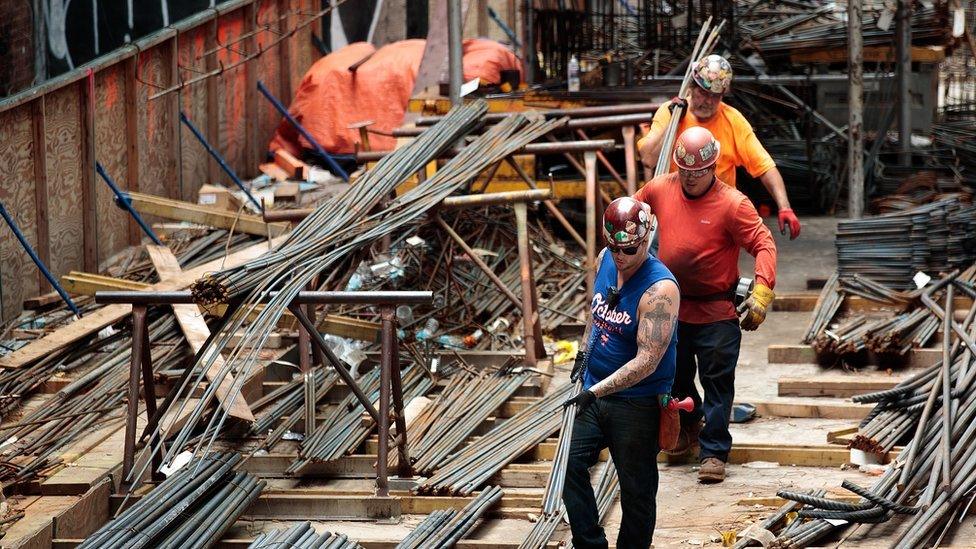 US construction workers