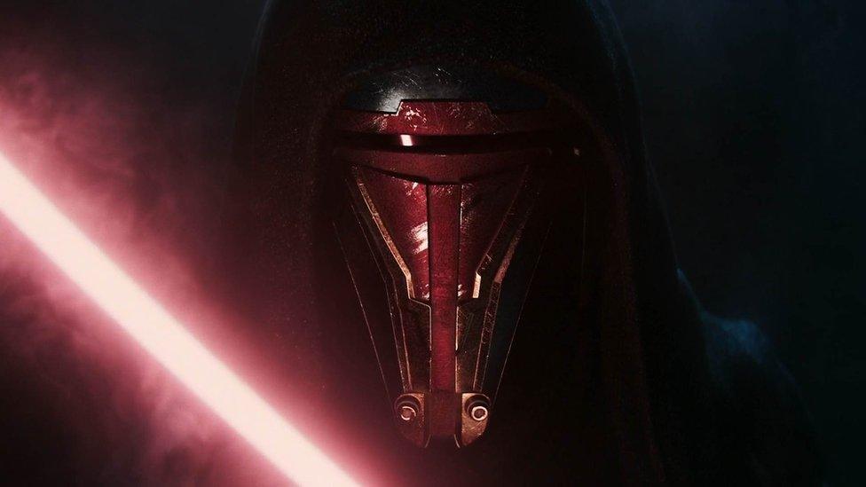 Star Wars screengrab of Sith with lightsabre