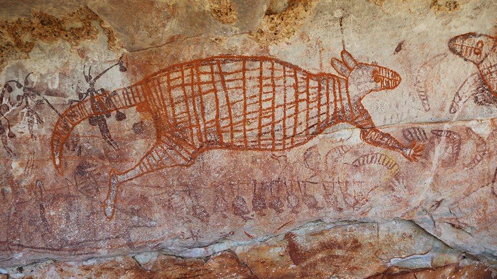 Kangaroo cave painting