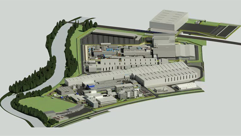 Artist impression of Rolls-Royce Raynesway site after expansion