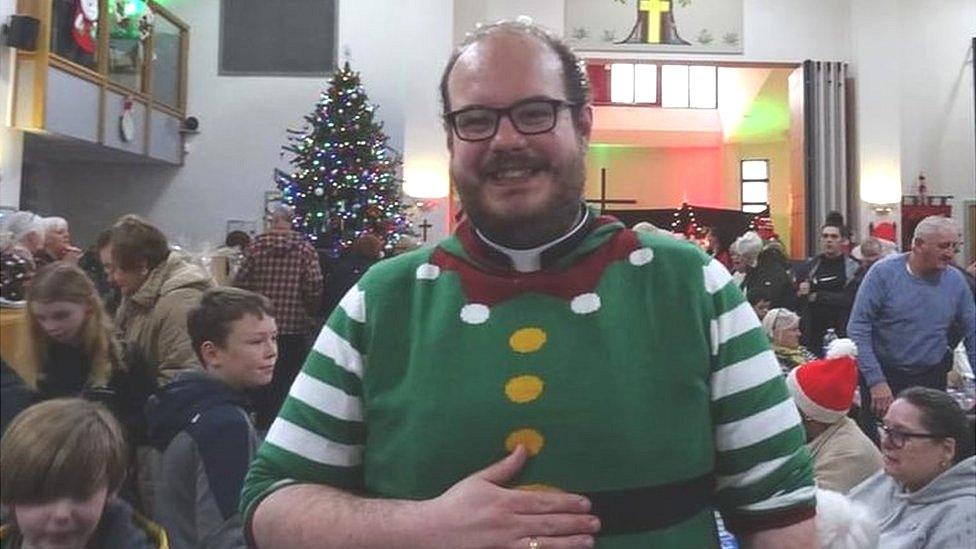 Father Dominic Cawdell at a previous Christmas event