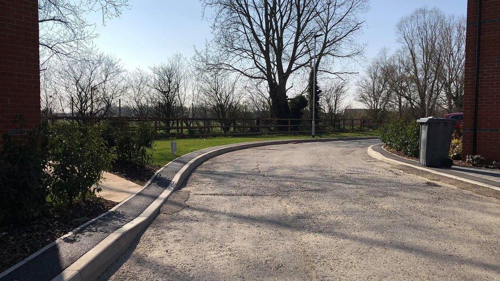 The path at the Walton Gate development in Felixstowe