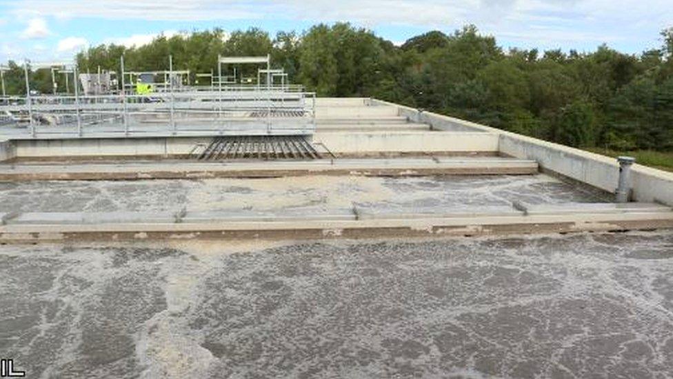 Inverurie Waste Water Treatment site in Aberdeenshire which has been rebuilt to incorporate new techniques which clean the water using less energy