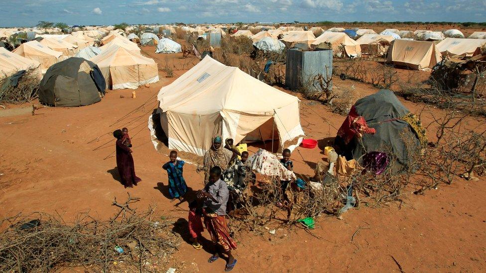 Refugees in Dadaab camp, Kenya, 19 Oct 11